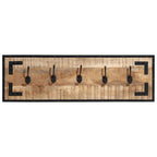 Vidaxl kapstokken 2 st 80x8x25 cm massief ruw mangohout