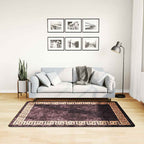 Vidaxl vloerkleed wasbaar anti-slip 120x170 cm zwart en goudkleurig