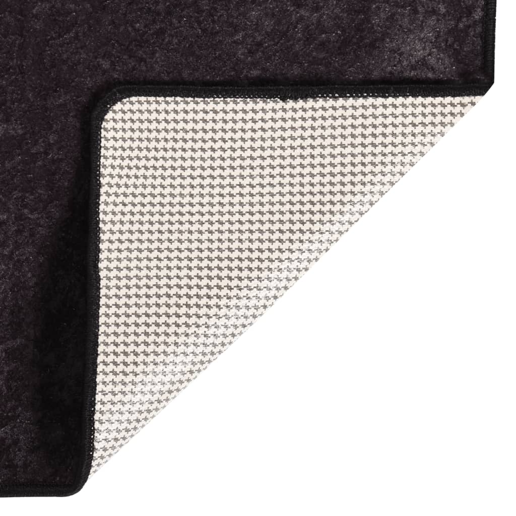 Vidaxl vloerkleed wasbaar anti-slip 120x170 cm antracietkleurig