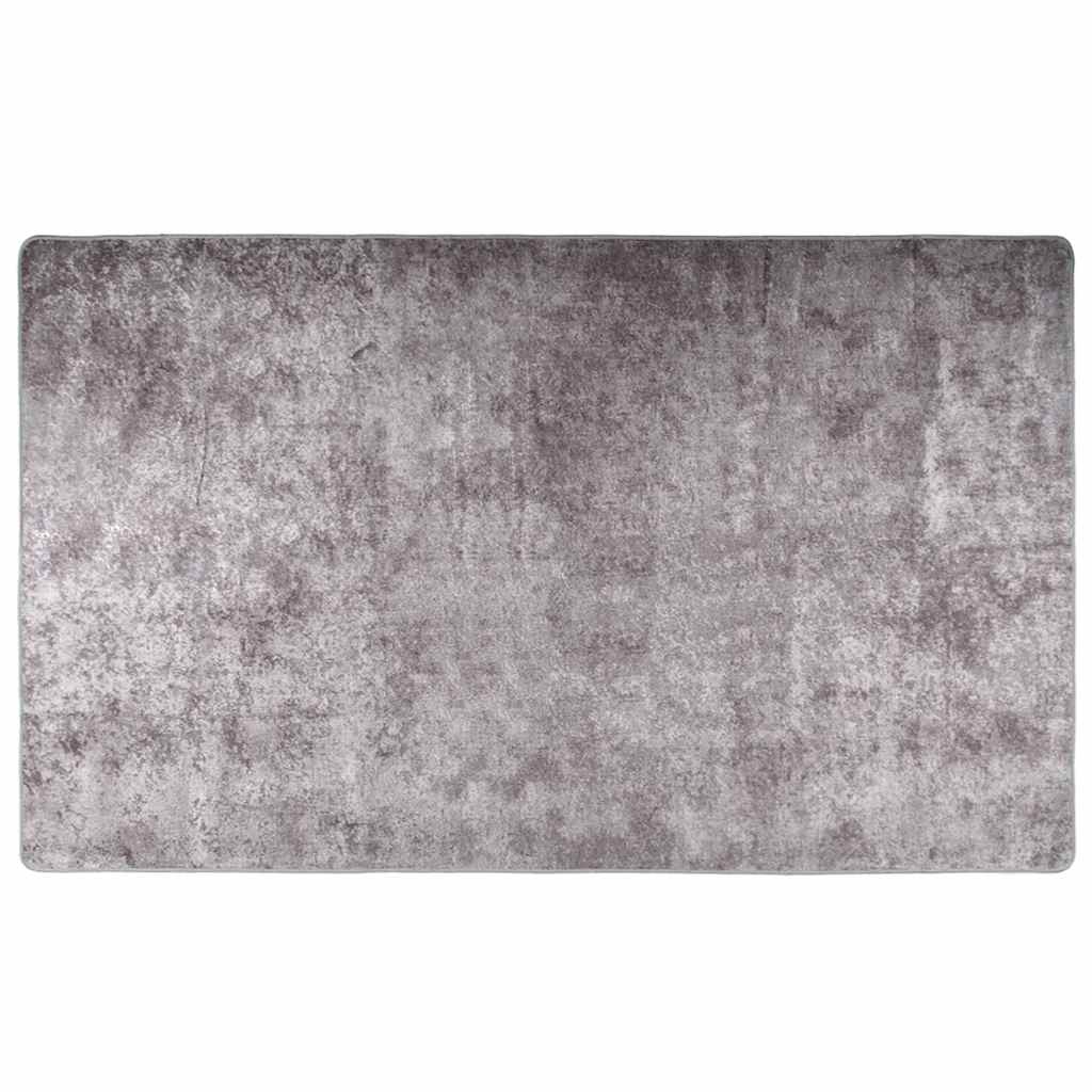 Vidaxl vloerkleed wasbaar anti-slip 120x170 cm grijs