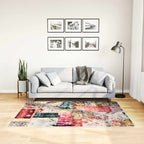 Vidaxl vloerkleed wasbaar anti-slip 120x170 cm patchwork meerkleurig