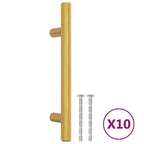 Vidaxl handvatten 10 st 96 mm roestvrij staal goudkleurig