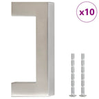 Vidaxl handvatten 10 st 64 mm roestvrij staal zilverkleurig