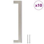 Vidaxl handvatten 10 st 160 mm roestvrij staal zilverkleurig