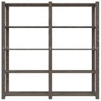 Vidaxl opbergrek 5-laags 170x38x170 cm massief grenenhout grijs