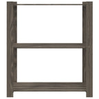 Vidaxl opbergrek 3-laags 80x38x90 cm massief grenenhout grijs