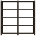 Vidaxl opbergrek 5-laags 170x38x170 cm massief grenenhout zwart