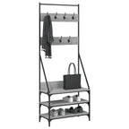 VidaXL Kledingrek met schoenenrek 72x34x184 cm grijs sonoma eikenkleur