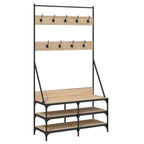 VidaXL Kledingrek met schoenenrek 100x40x184 cm sonoma eikenkleurig