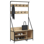 Vidaxl kledingrek met schoenenrek 100x41x184 cm sonoma eikenkleurig