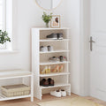 VidaXL Schoenenkast 52x30x104 cm massief grenenhout wit