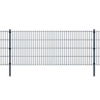VidaXL Schuttingpalen 10 st 150 cm gegalvaniseerd staal grijs