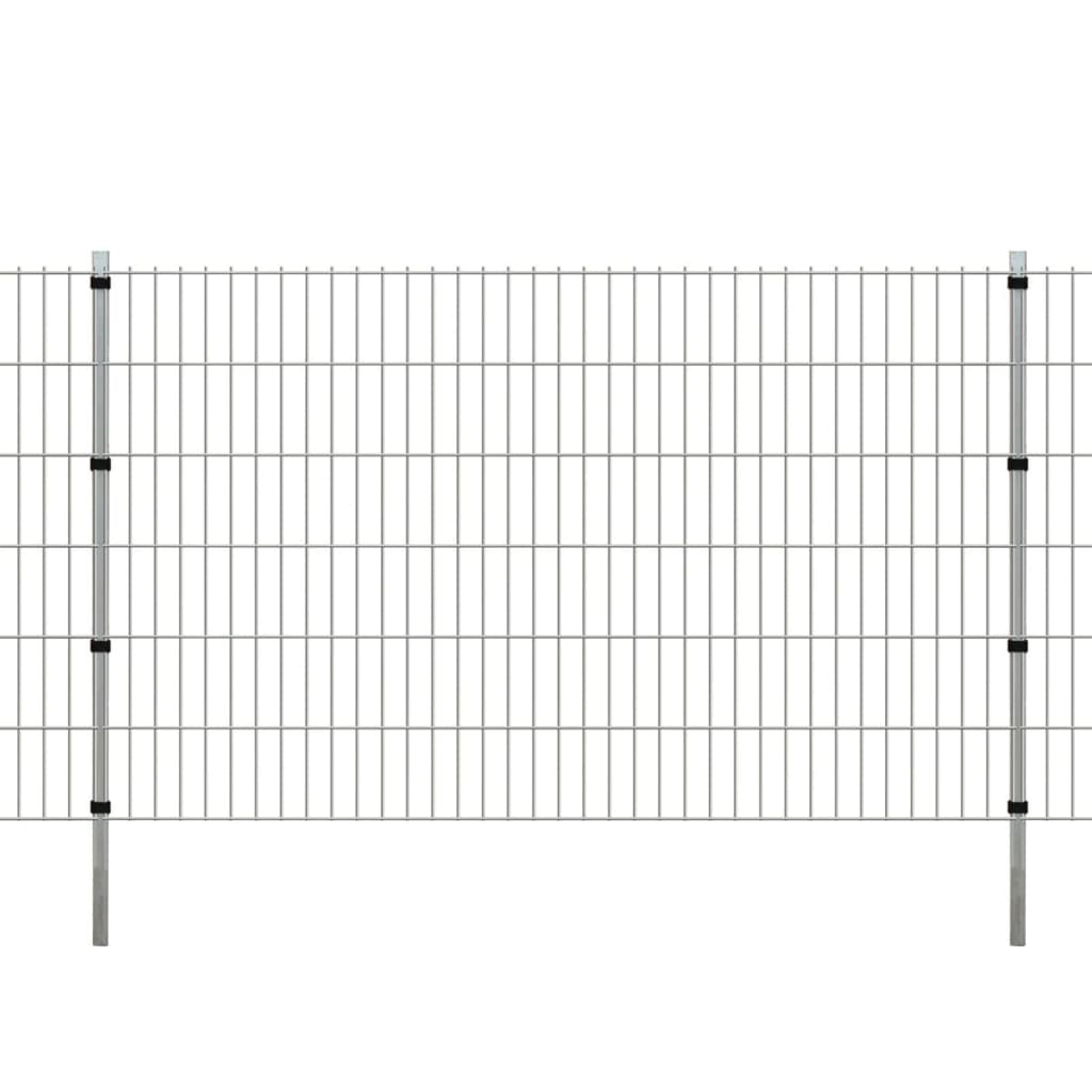 VidaXL Schuttingpalen 10 st 170 cm gegalvaniseerd staal zilverkleurig