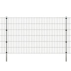 VidaXL Schuttingpalen 10 st 170 cm gegalvaniseerd staal zilverkleurig