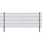 VidaXL Schuttingpalen 20 st 150 cm gegalvaniseerd staal grijs