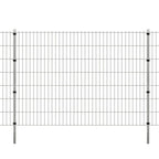 VidaXL Schuttingpalen 20 st 200 cm gegalvaniseerd staal zilverkleurig