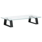 Vidaxl monitorstandaard 40x20x8 cm gehard glas en metaal zwart