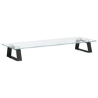 Vidaxl monitorstandaard 60x20x8 cm gehard glas en metaal zwart