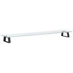 Vidaxl monitorstandaard 100x20x8 cm gehard glas en metaal zwart