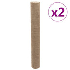 Vidaxl jute rollen 2 st 200 g m² 1x50 m 100% jute