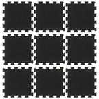 Vidaxl rubbertegels 9 st 16 mm 30x30 cm zwart
