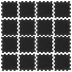 Vidaxl rubbertegels 16 st 16 mm 30x30 cm zwart