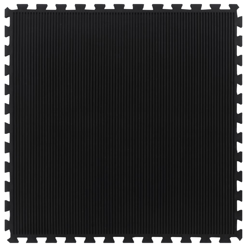Vidaxl rubbertegel 12 mm 100x100 cm zwart