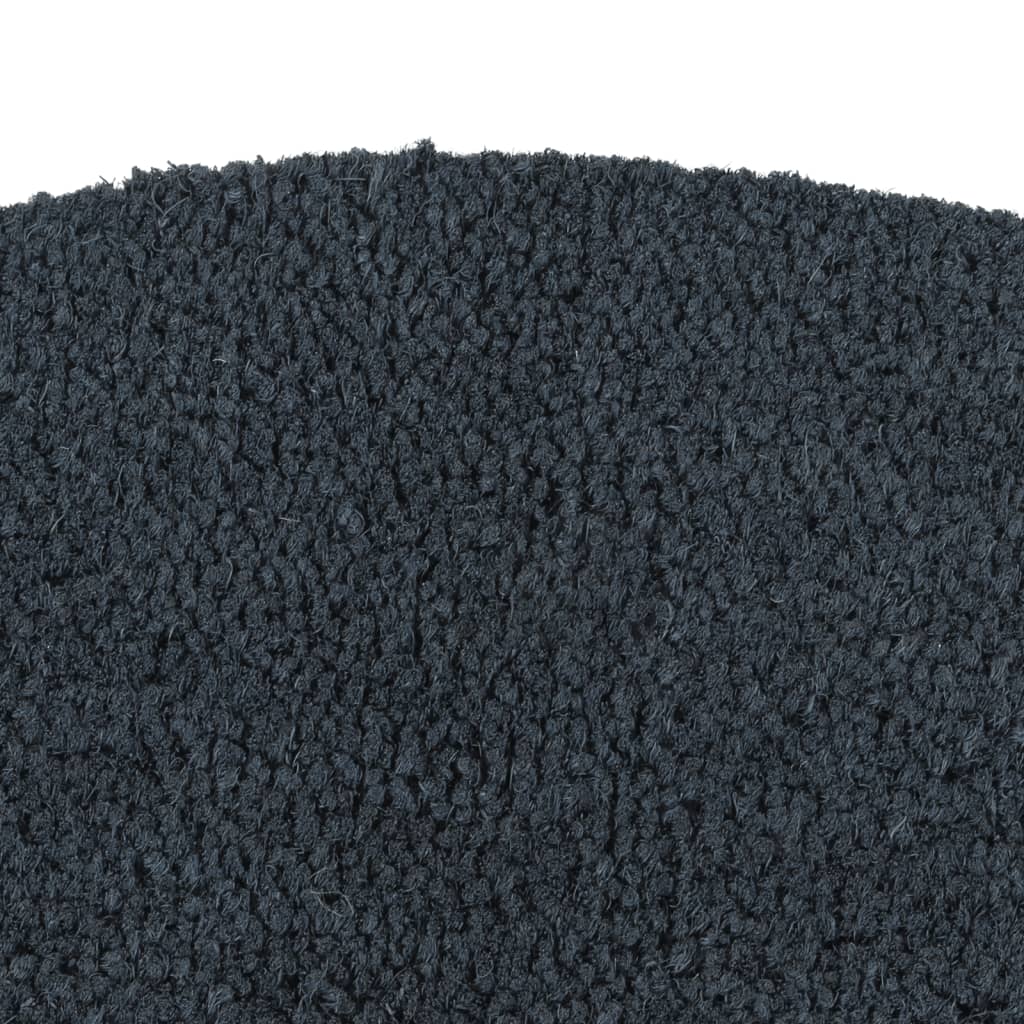 Vidaxl deurmat halfrond 50x80 cm getufte kokosvezel donkergrijs