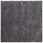 Vidaxl vloerkleed huarte laagpolig zacht wasbaar 160x160 cm antraciet