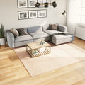Vidaxl vloerkleed huarte laagpolig zacht wasbaar 240x240 cm beige