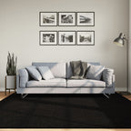 Vidaxl vloerkleed huarte laagpolig zacht wasbaar 200x200 cm zwart