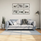Vidaxl vloerkleed huarte laagpolig zacht wasbaar 120x170 cm blauw