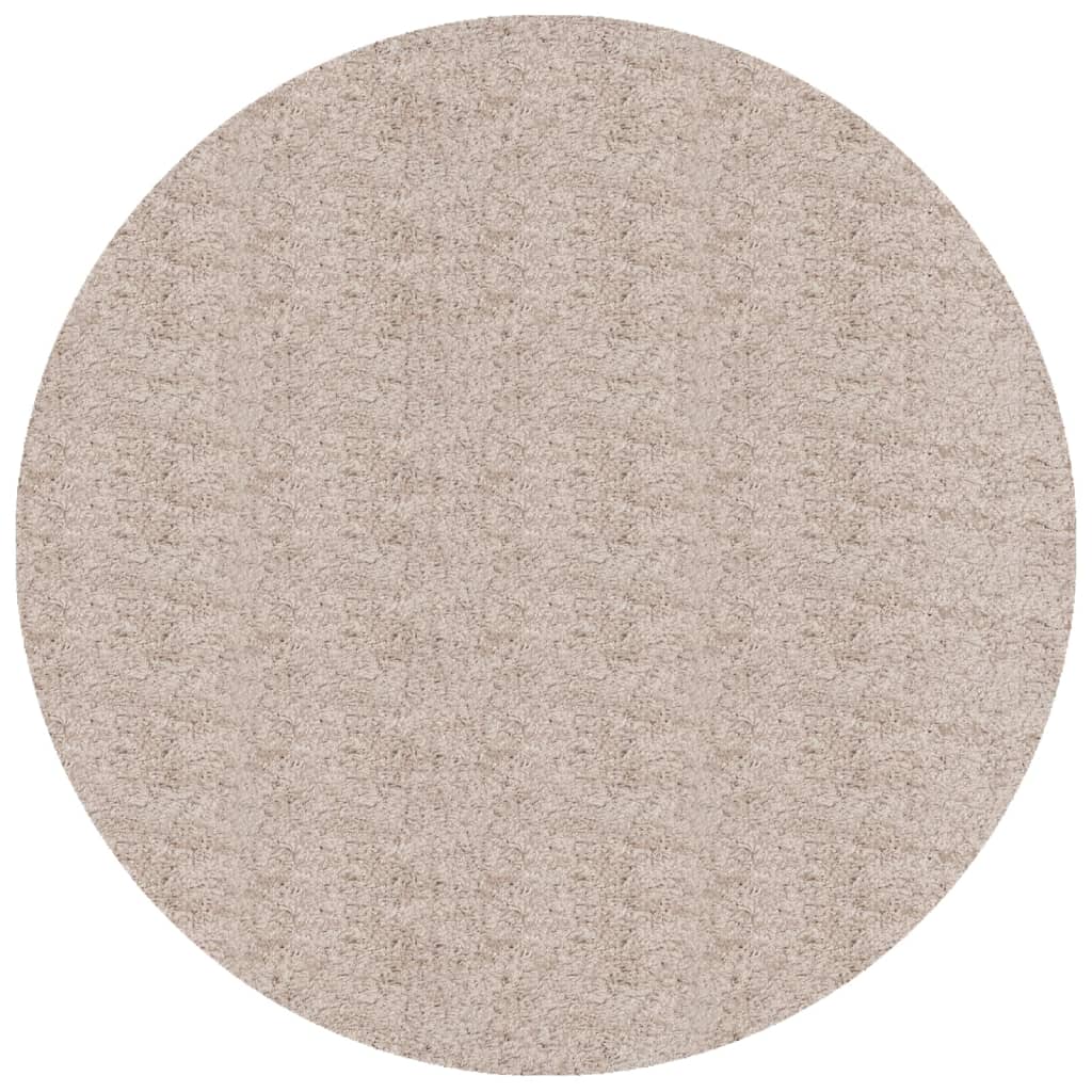 Vidaxl vloerkleed pamplona shaggy hoogpolig modern ø 160 cm beige