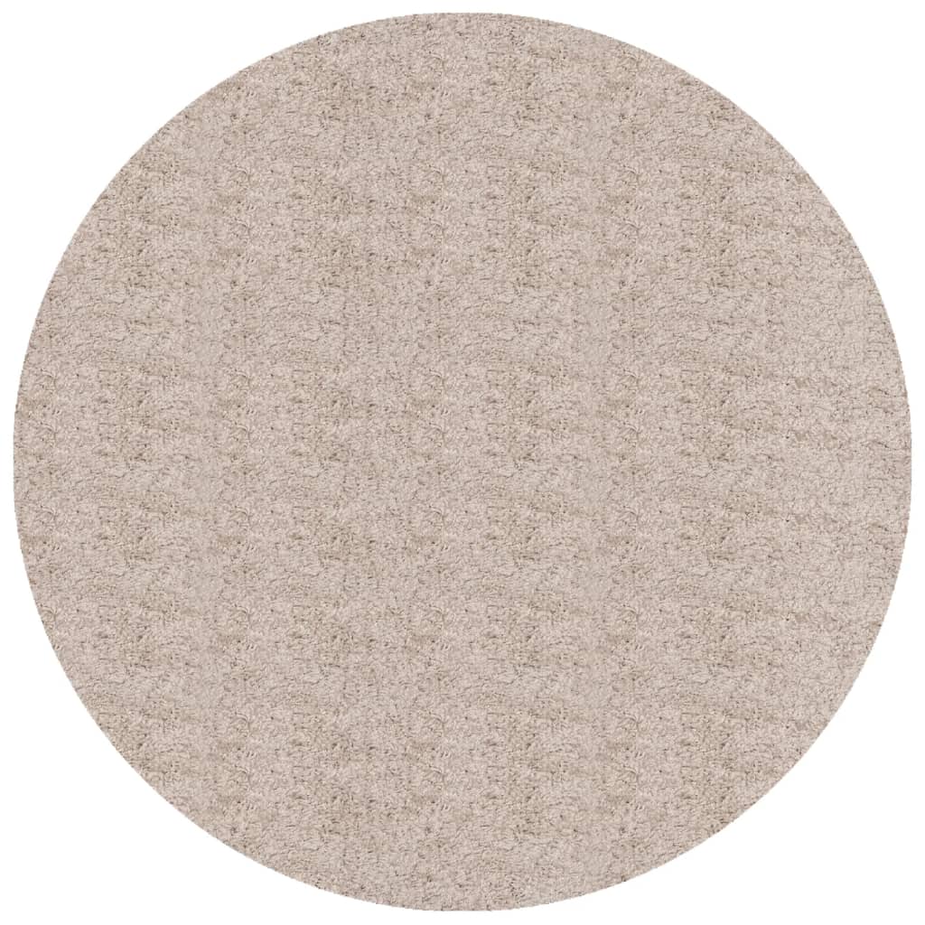 Vidaxl vloerkleed pamplona shaggy hoogpolig modern ø 280 cm beige