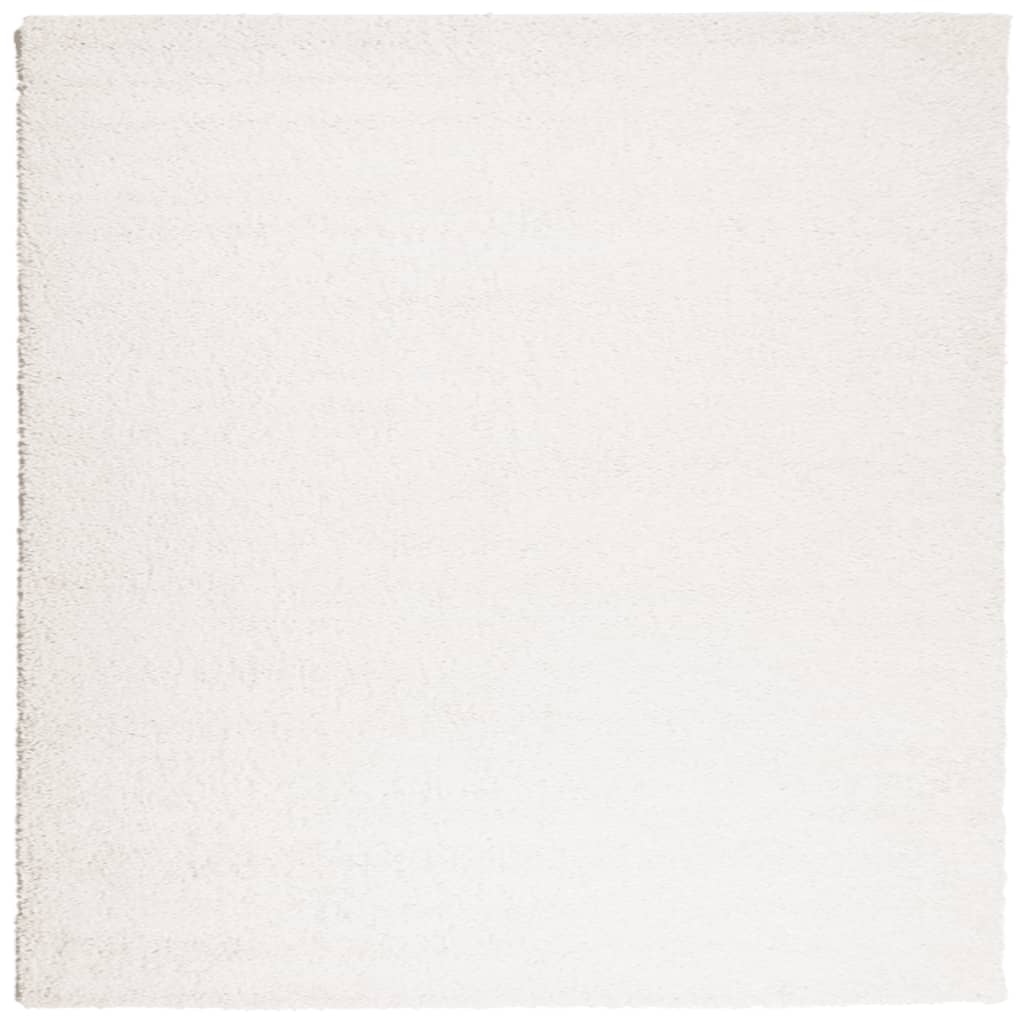 Vidaxl vloerkleed pamplona shaggy hoogpolig modern 120x120 cm crème