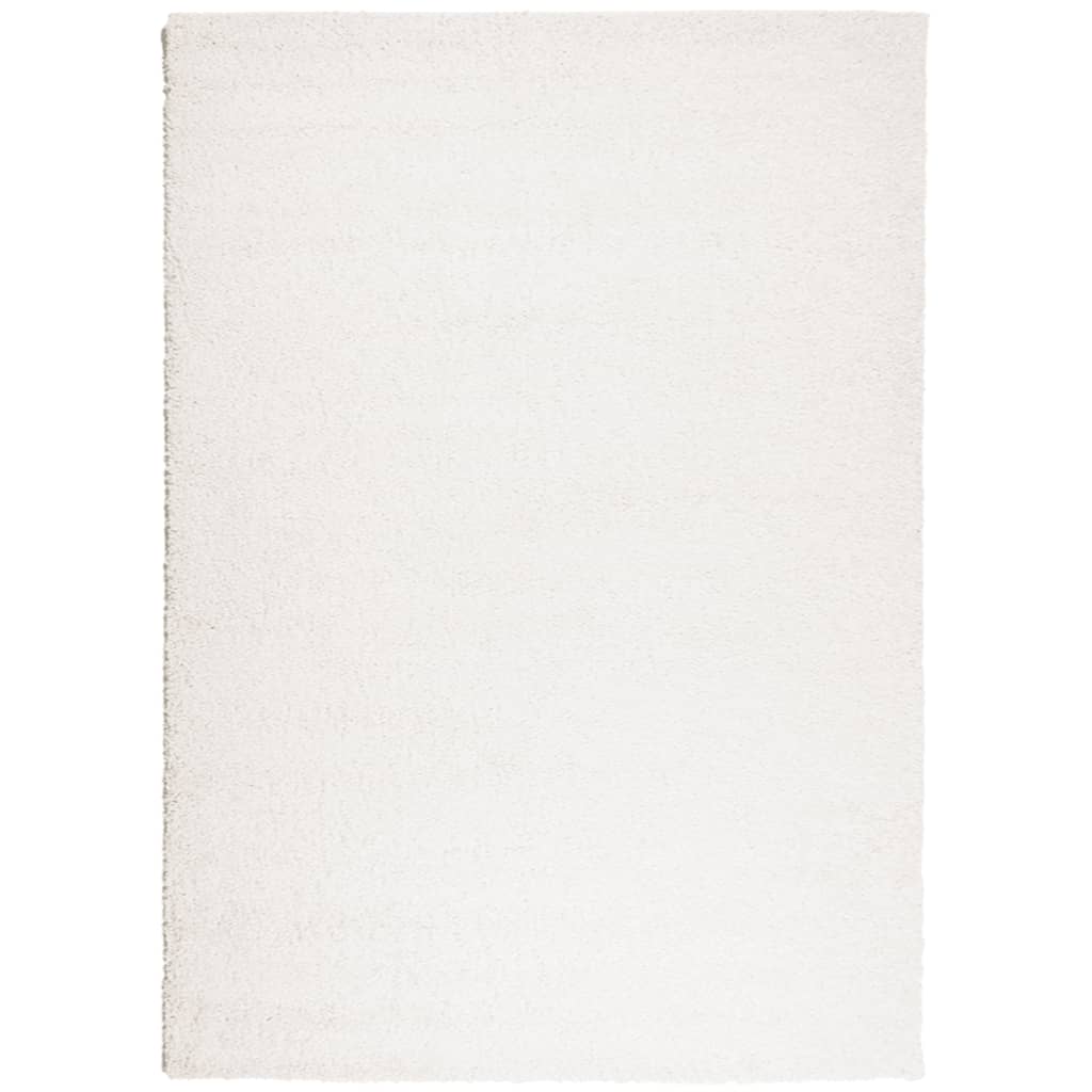 Vidaxl vloerkleed pamplona shaggy hoogpolig modern 200x280 cm crème