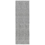 Vidaxl vloerkleed pamplona shaggy hoogpolig modern 80x250 cm grijs