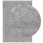 Vidaxl vloerkleed pamplona shaggy hoogpolig modern 160x230 cm grijs