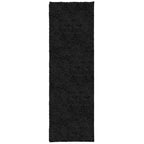 Vidaxl vloerkleed pamplona shaggy hoogpolig modern 80x250 cm zwart