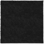 Vidaxl vloerkleed pamplona shaggy hoogpolig modern 120x120 cm zwart