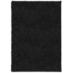 Vidaxl vloerkleed pamplona shaggy hoogpolig modern 120x170 cm zwart