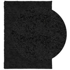 Vidaxl vloerkleed pamplona shaggy hoogpolig modern 120x170 cm zwart