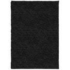 Vidaxl vloerkleed pamplona shaggy hoogpolig modern 160x230 cm zwart