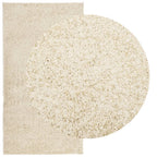Vidaxl vloerkleed pamplona shaggy hoogpolig modern 80x150 cm goudkleur