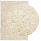 Vidaxl vloerkleed pamplona shaggy hoogpolig modern 140x200 cm goud
