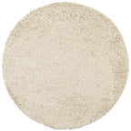 Vidaxl vloerkleed pamplona shaggy hoogpolig modern ø 80 cm goudkleurig