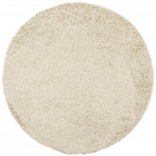 Vidaxl vloerkleed pamplona shaggy hoogpolig modern ø 120 cm goudkleur