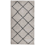 Vidaxl vloerkleed pamplona shaggy hoogpolig 60x110 cm beige antraciet
