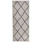 Vidaxl vloerkleed pamplona shaggy hoogpolig 80x200 cm beige antraciet