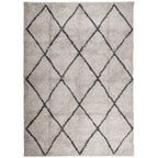 Vidaxl vloerkleed pamplona shaggy hoogpolig 200x280 cm beige antraciet